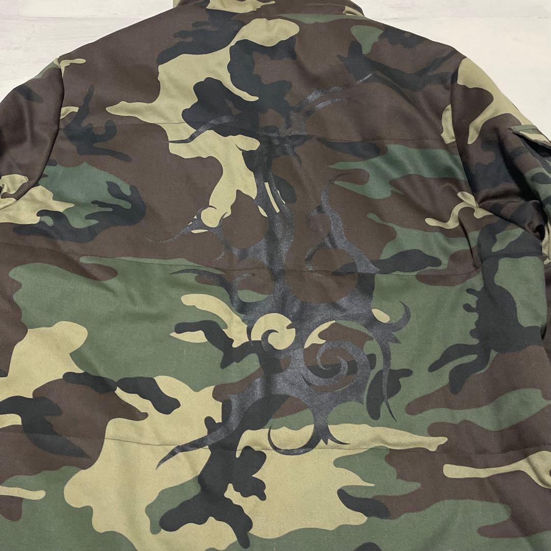レア PEACEMAKER　ピースマーク 独鈷 ロゴ＆迷彩　中綿ジャケット