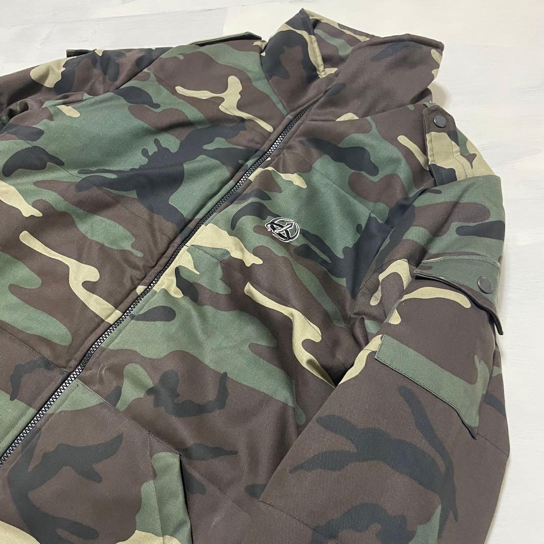 レア PEACEMAKER　ピースマーク 独鈷 ロゴ＆迷彩　中綿ジャケット