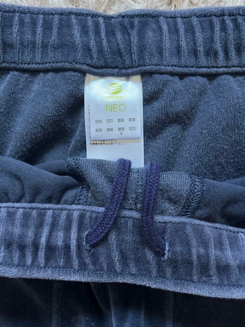 アディダス ベロア トラックジャケット ジャージ セットアップ ネイビー M