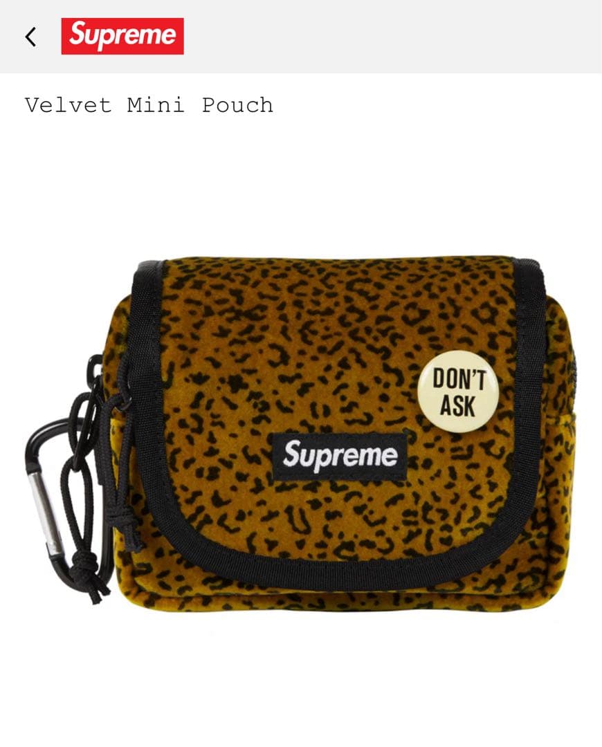 バッグ Supreme Velvet Mini Pouch \