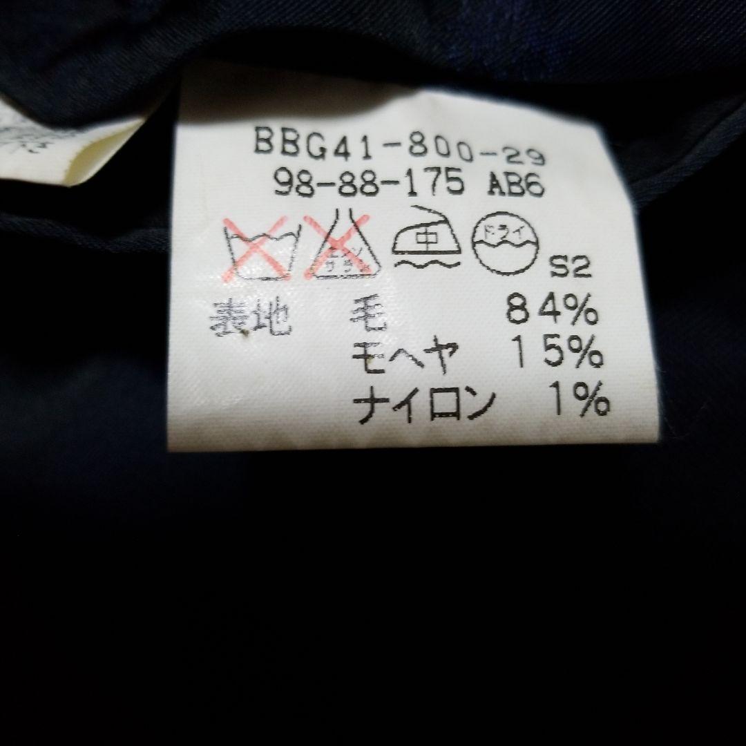 【大きいサイズ】バーバリー　紺ブレ　ダブル　金ボタン　AB6　背抜き　美品