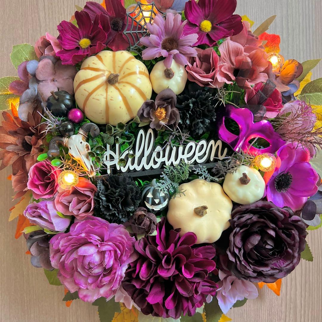 専用 ハロウィンリース 3点 フラワーリース 玄関リース