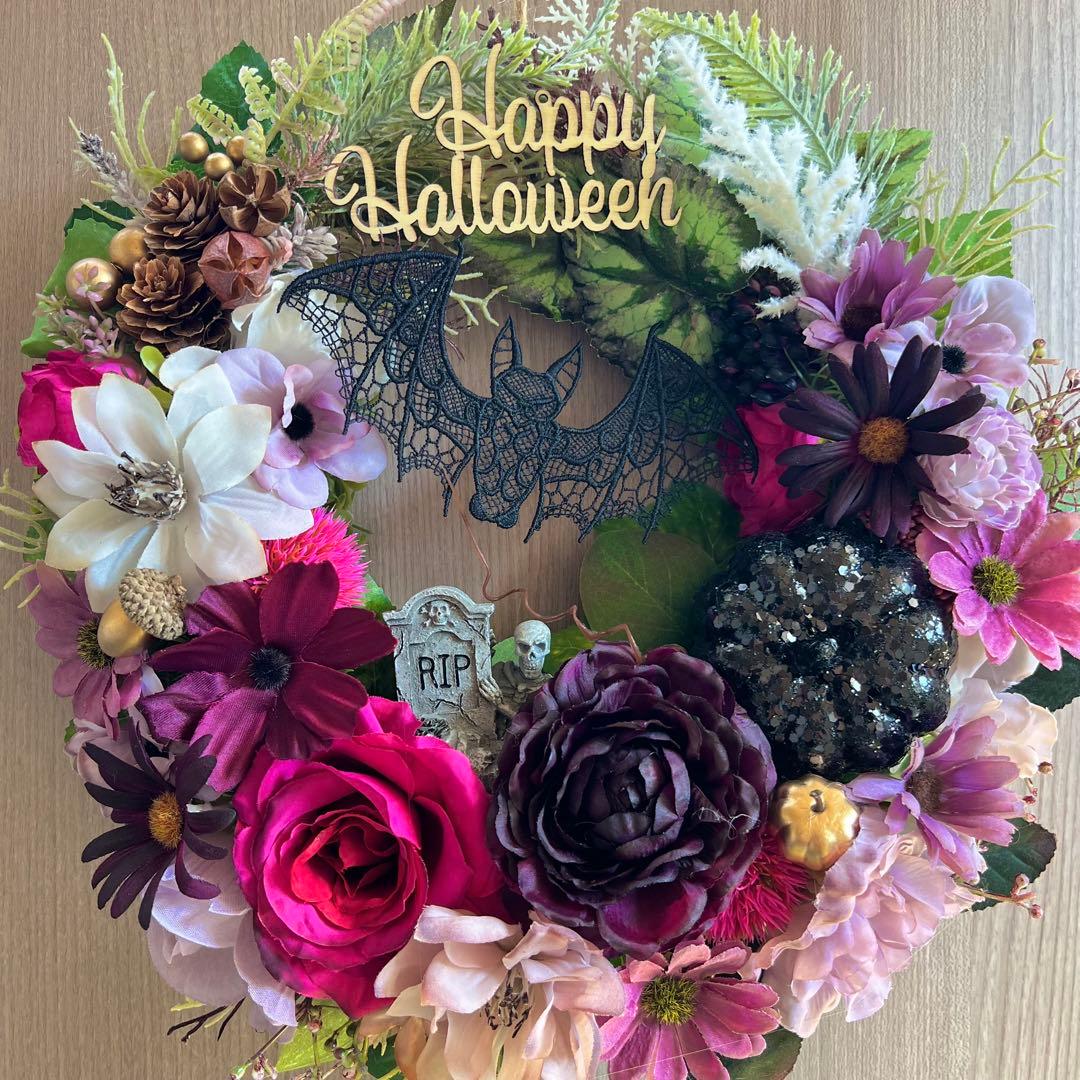 専用 ハロウィンリース 3点 フラワーリース 玄関リース