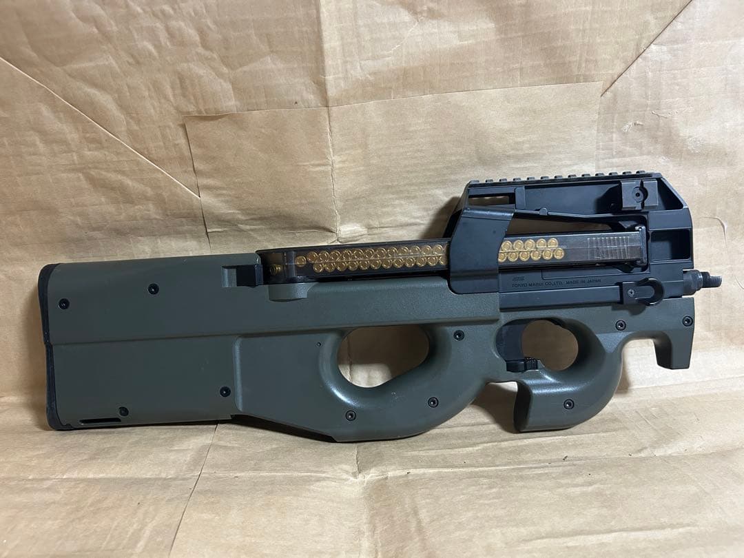 【ジャンク品】P90 電動ガン グレー サブマシンガン