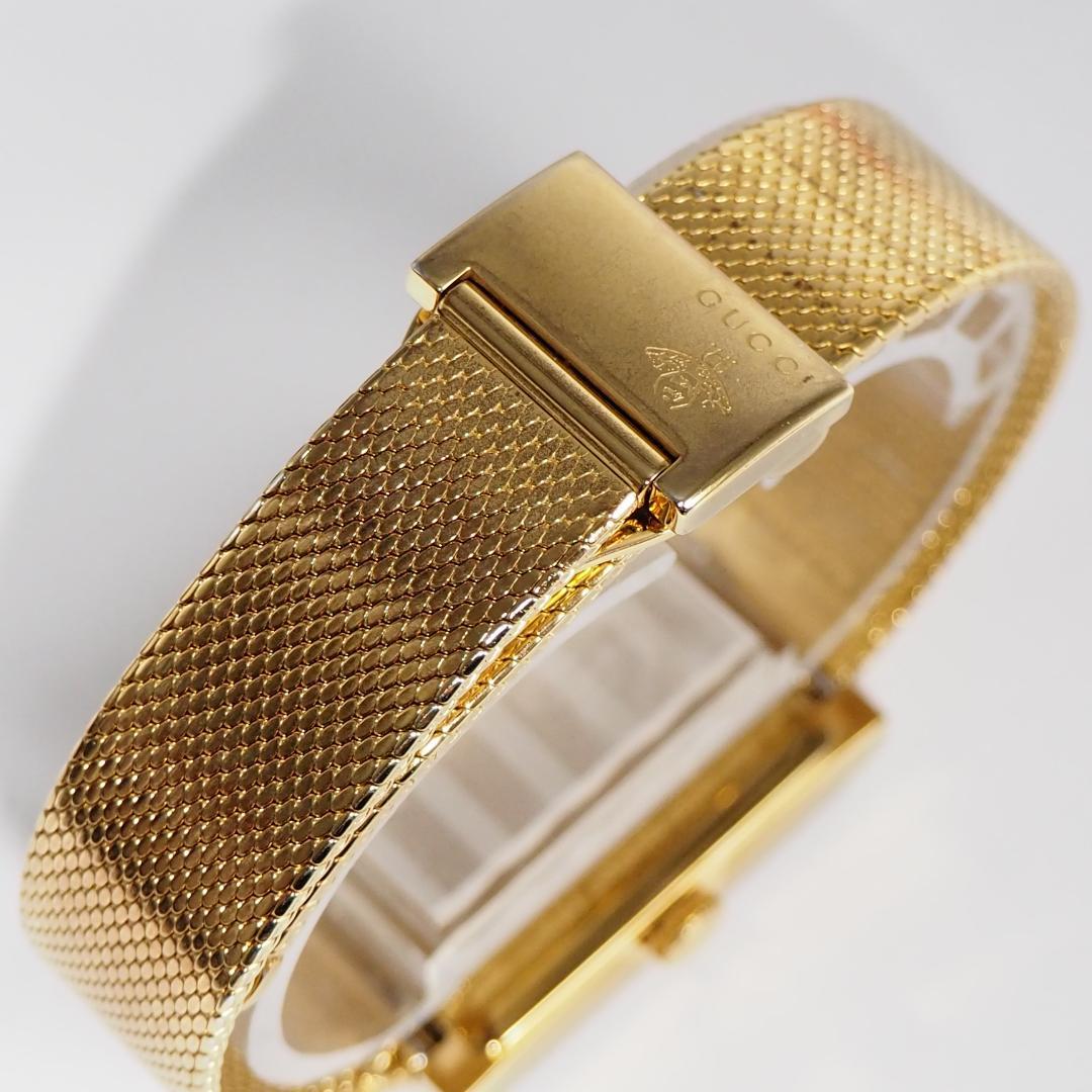 グッチ GUCCI 147.4 スクエア トリコロール文字盤 腕時計 箱 533