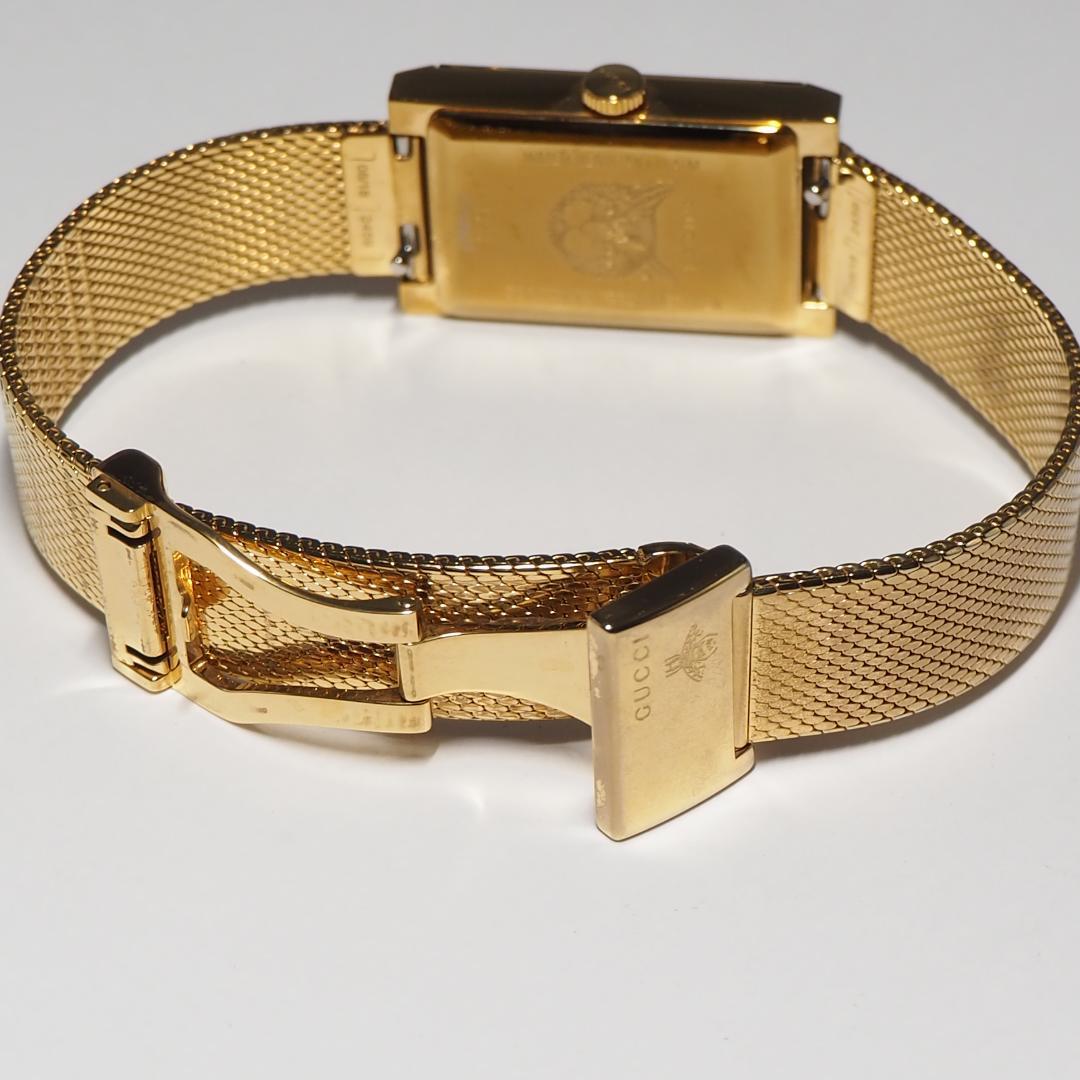 グッチ GUCCI 147.4 スクエア トリコロール文字盤 腕時計 箱 533