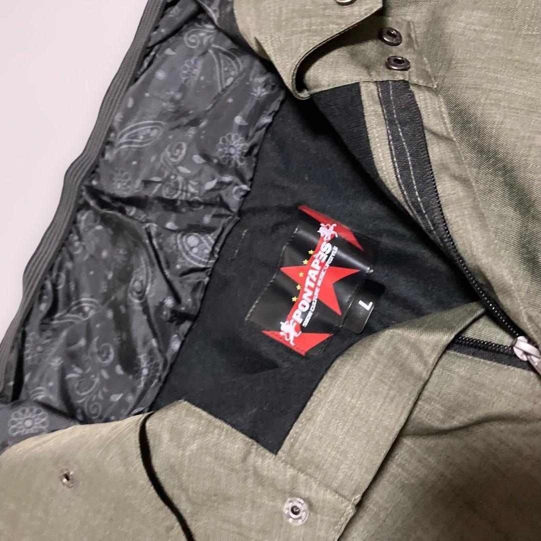 PONTAPES スキー スノボ ウェア 上下 メンズL 黒白