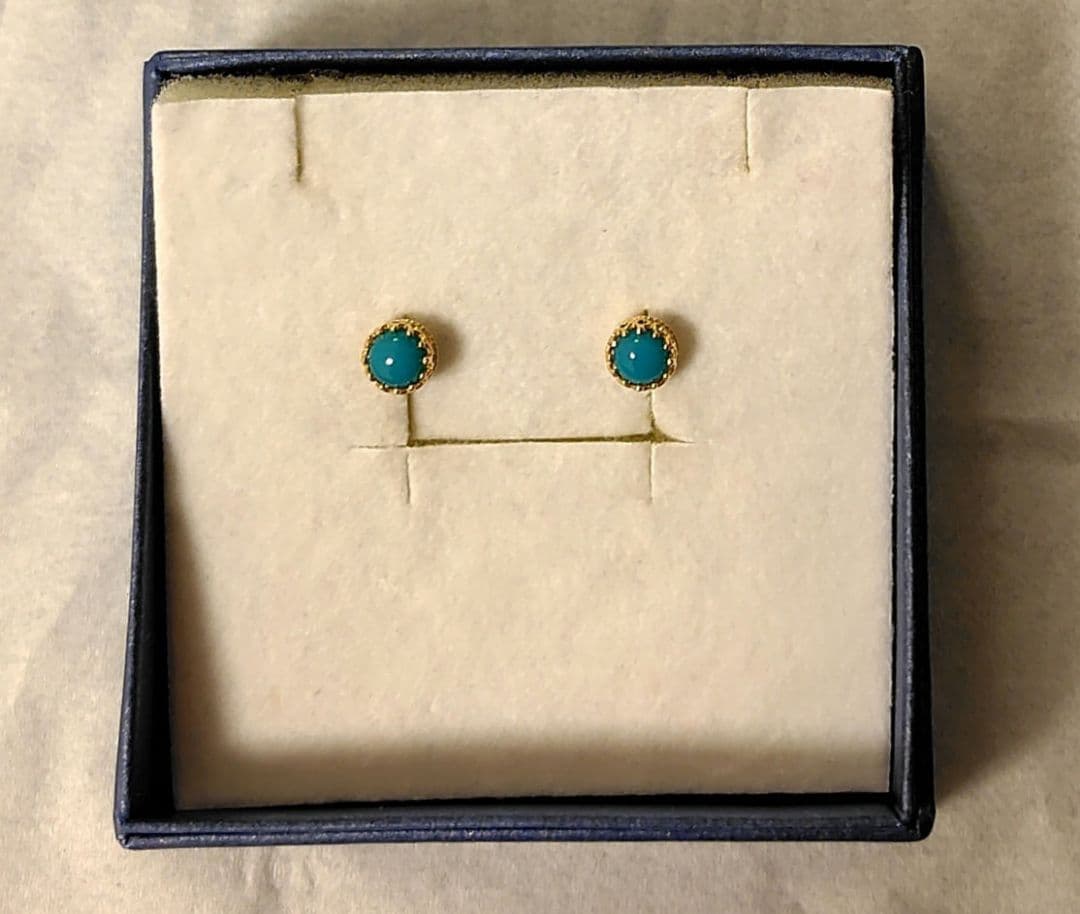 ジュエリーツツミ　K18イエローゴールドターコイズピアス