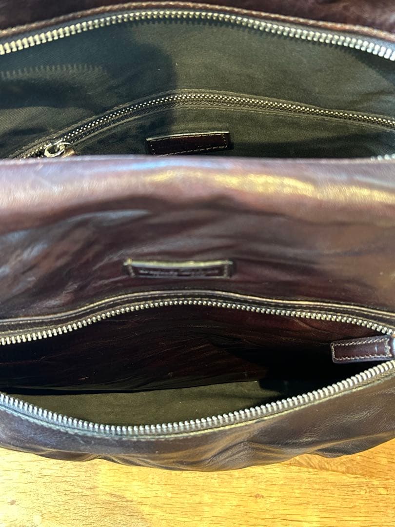 Daniel & Bob ダークブラウン レザー バッグ