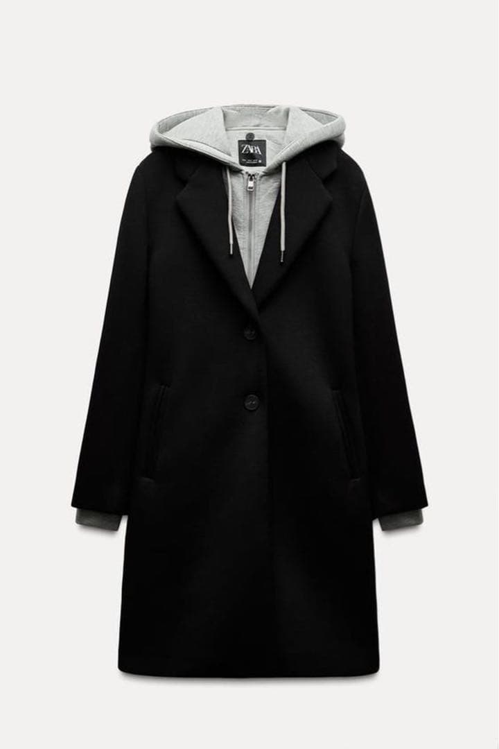 【1月中の購入割引！】美品　ZARA コート　フード付き