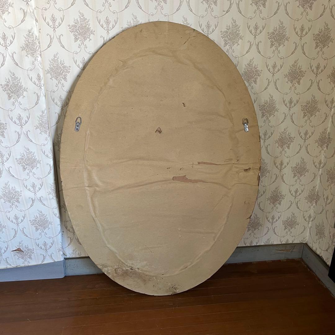 【アンティーク】ロココ調 壁掛け鏡 ウォールミラー ヨーロピアン 古道具 古民家