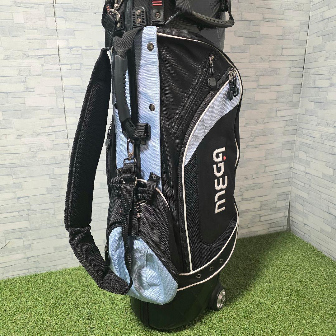 極美品 MEGA GOLF キャスター付 ハードケース キャディバッグ ブラック