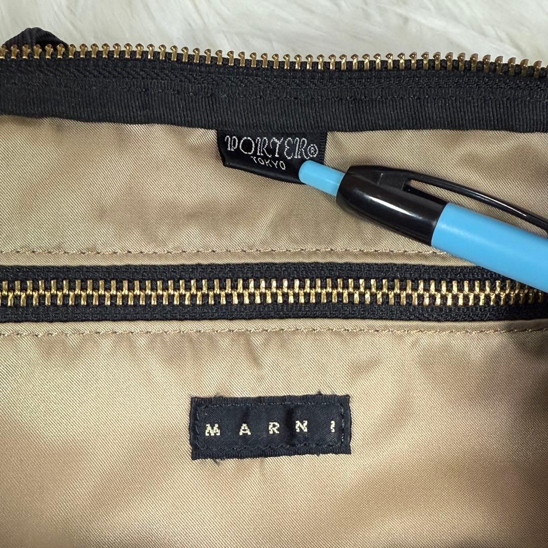 [未使用級] porter　MARNI 2way ヘルメットバッグ 総柄