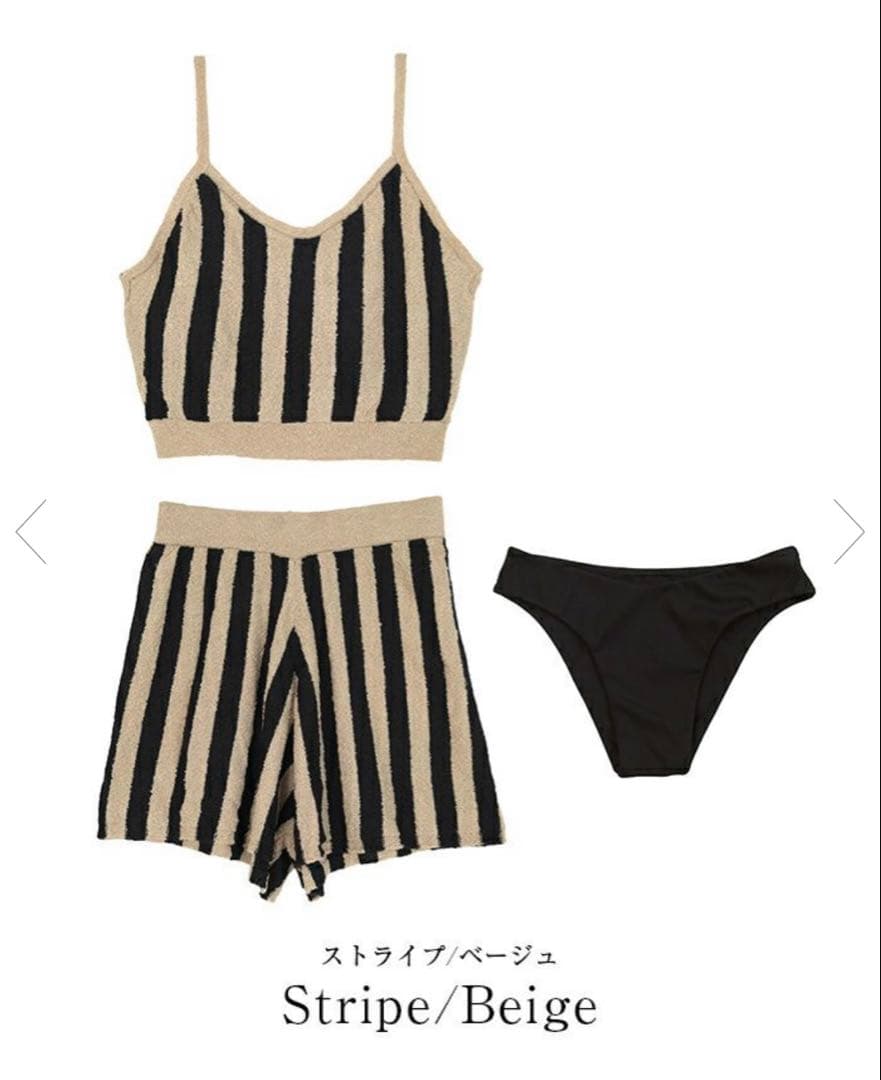 ☆長屋なぎささんコラボ　ストライプ　ニットビキニ☆ 新品未使用　 Sサイズ