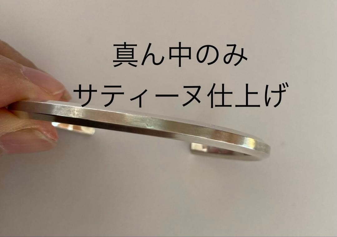 silver950の6角形バングルサティーヌ仕上げ