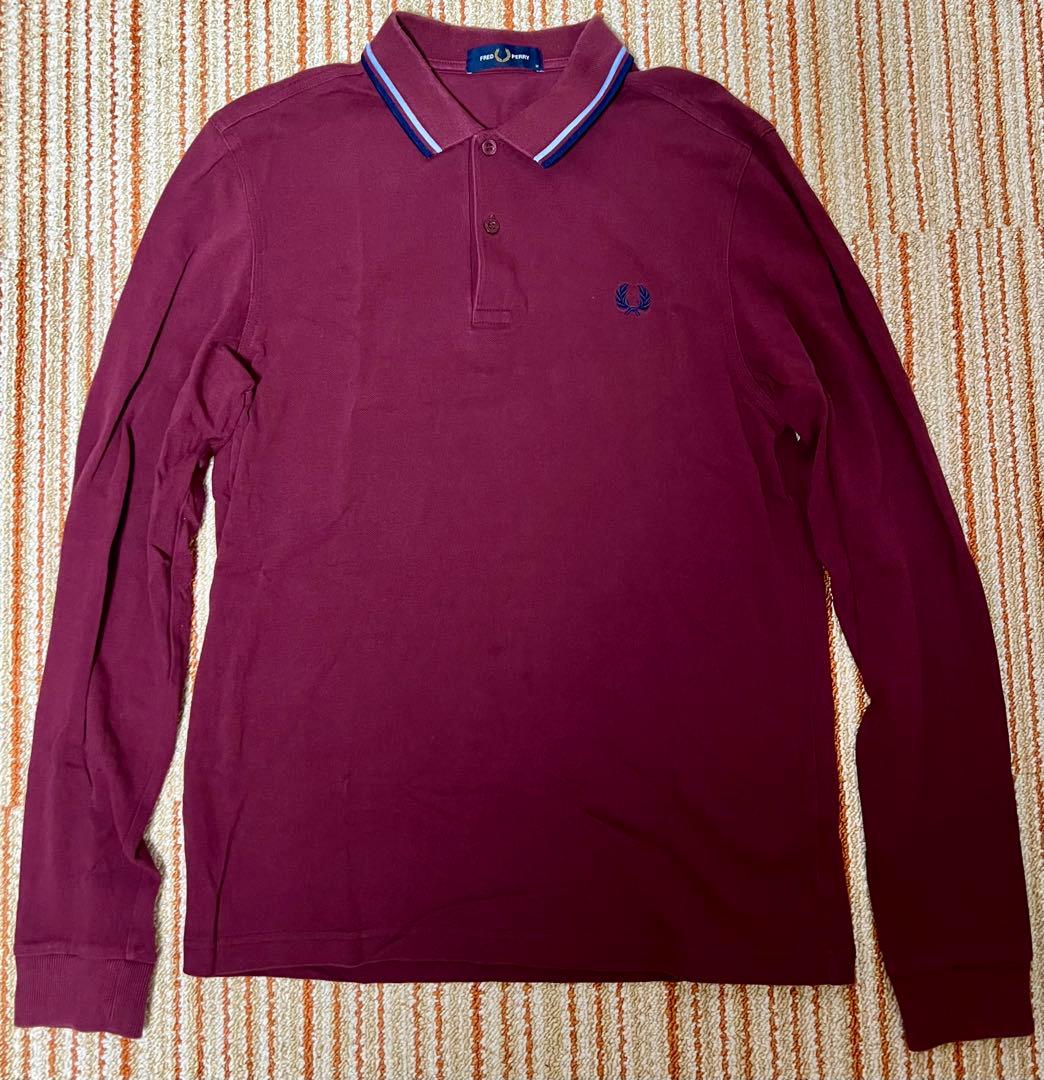 FRED PERRY フレッドペリー　長袖ポロシャツ M m3636 マルーン