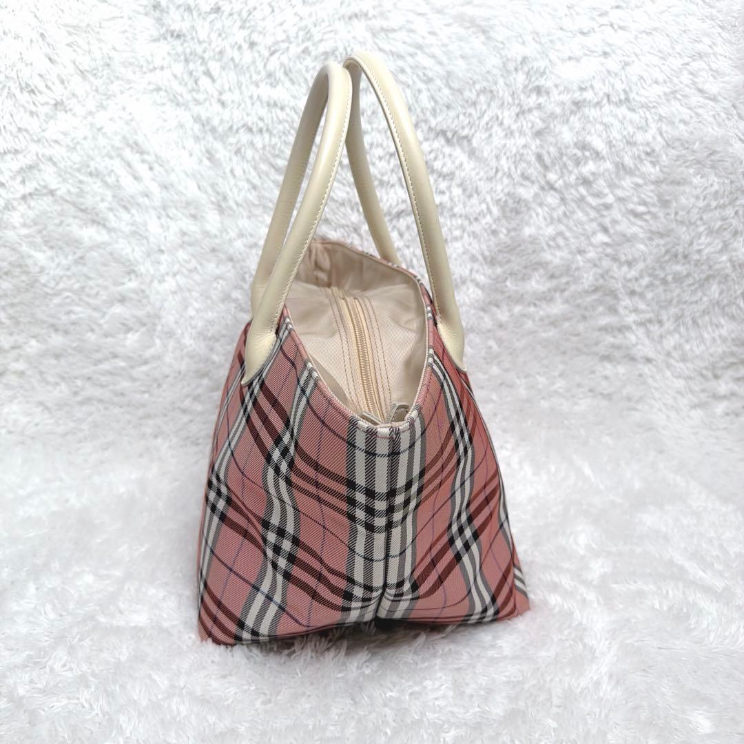 希少✨ BURBERRY BLUE LABEL 舟型トート バッグ ピンク A4