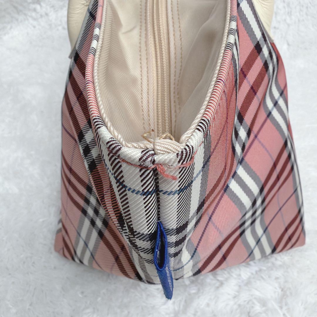 希少✨ BURBERRY BLUE LABEL 舟型トート バッグ ピンク A4