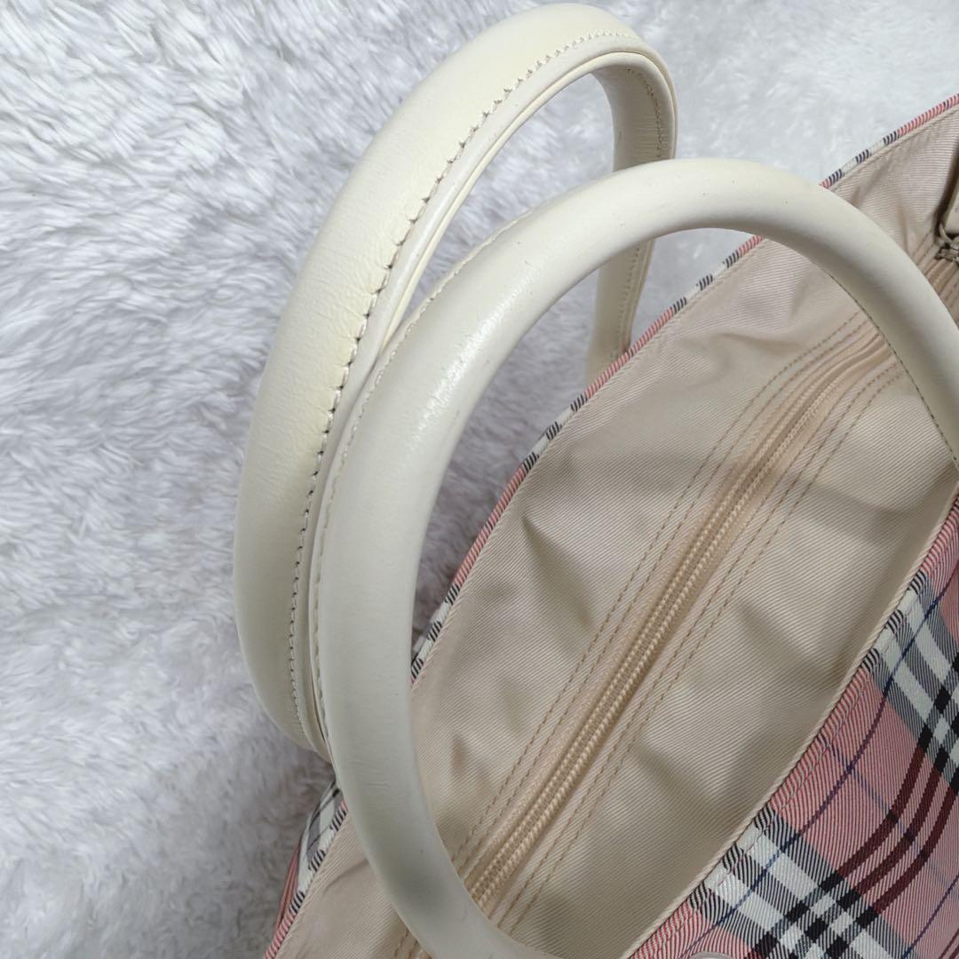 希少✨ BURBERRY BLUE LABEL 舟型トート バッグ ピンク A4