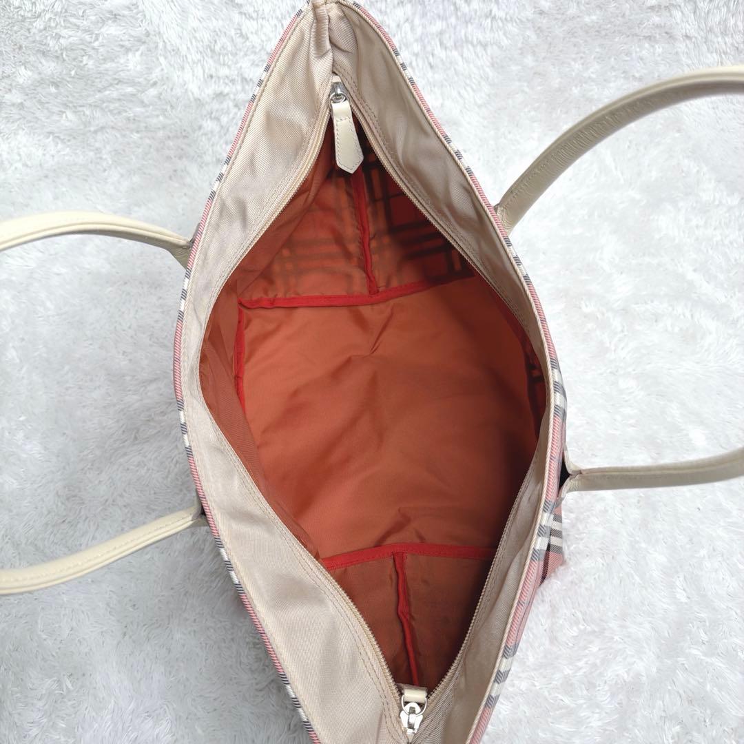 希少✨ BURBERRY BLUE LABEL 舟型トート バッグ ピンク A4