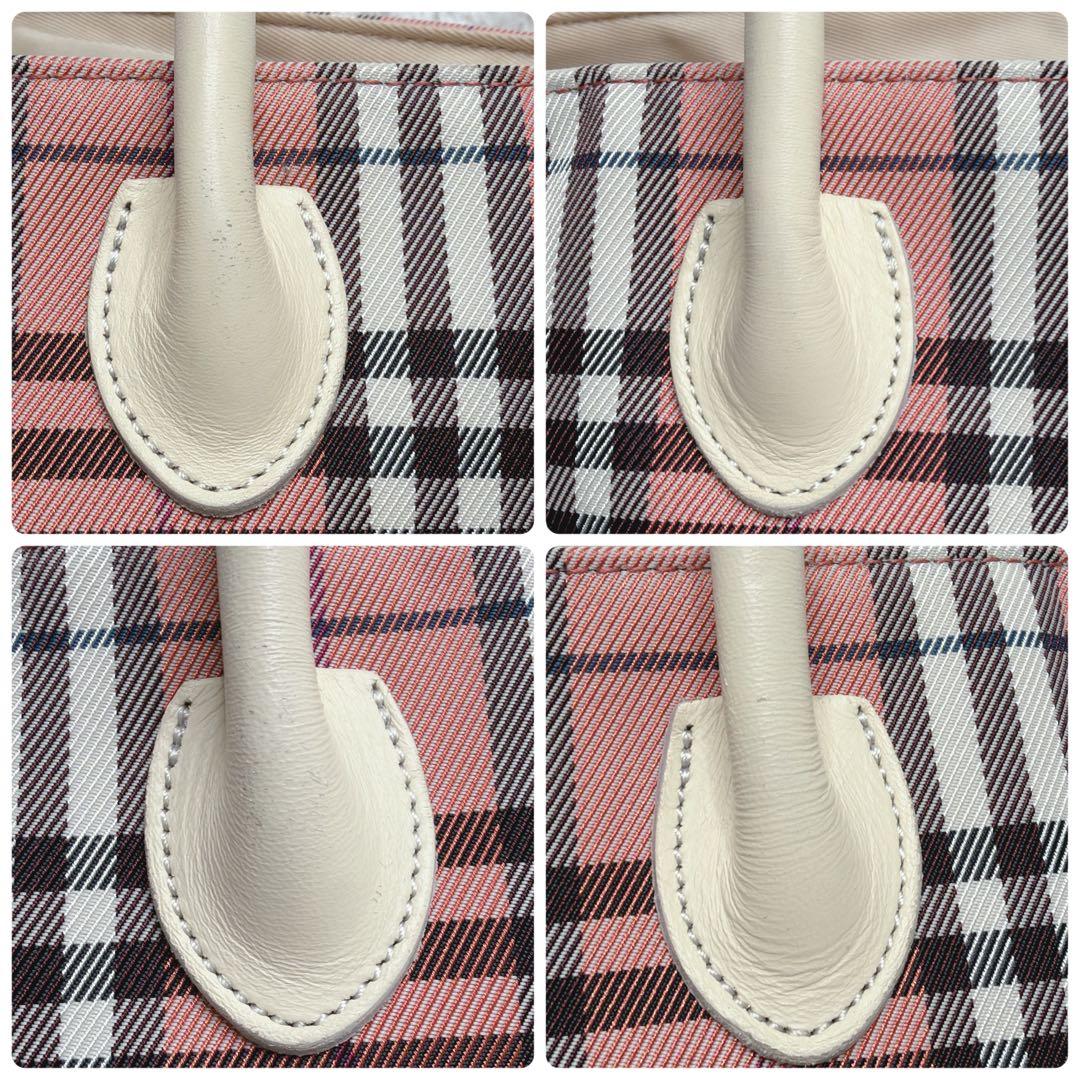 希少✨ BURBERRY BLUE LABEL 舟型トート バッグ ピンク A4