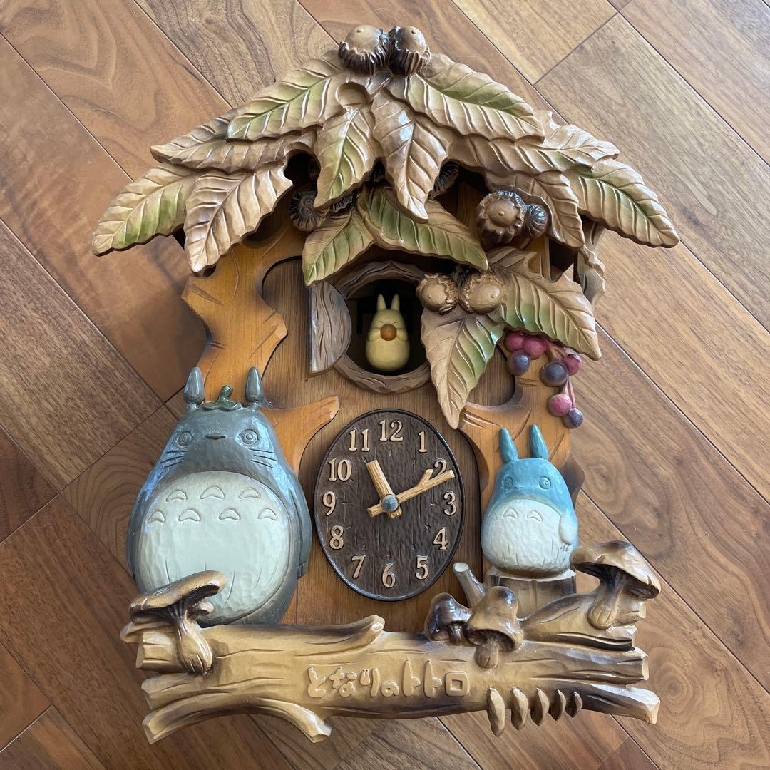 トトロ 木製掛け時計 カッコウ付き