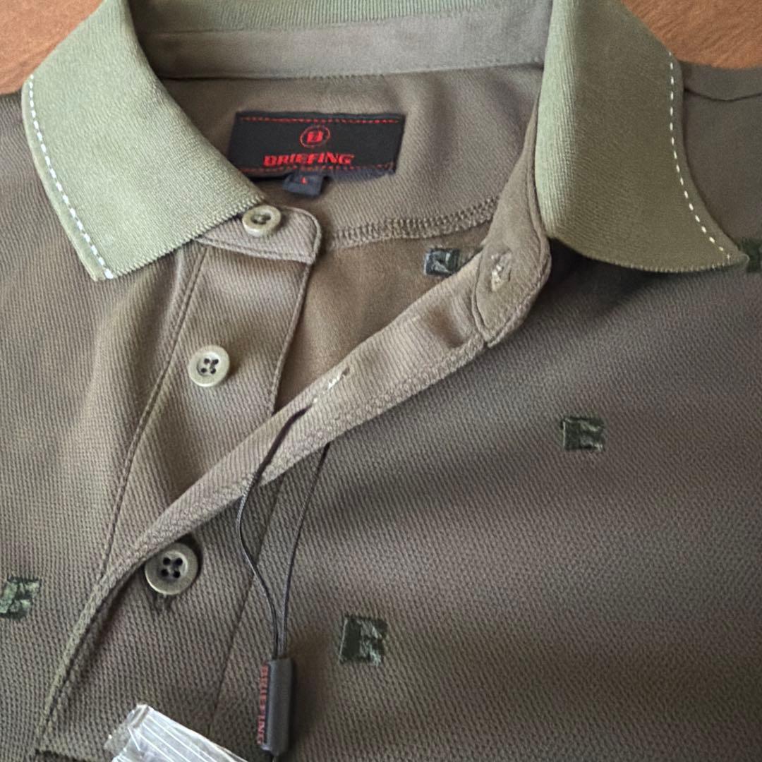ブリーフィングゴルフポロシャツ　カーキ未使用