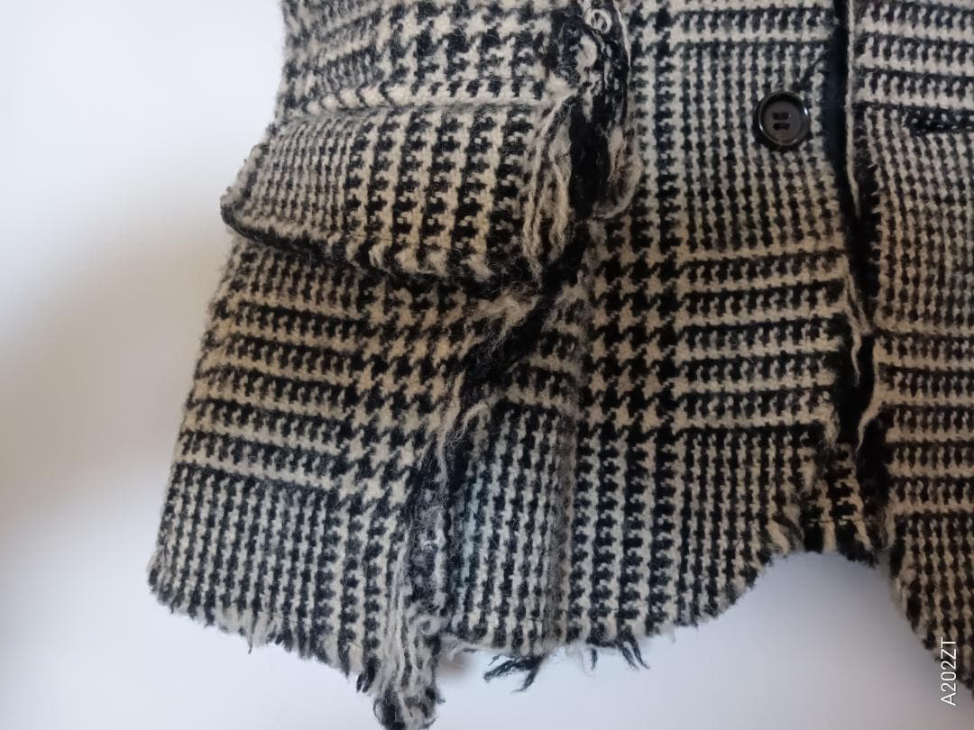 SOL★トリココムデギャルソンCOMME・ツィードベスト・M・チェック