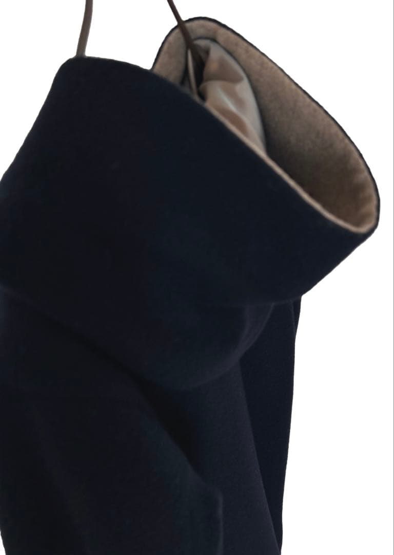 とら【美品 】パラスパレス フード付コート ネイビー