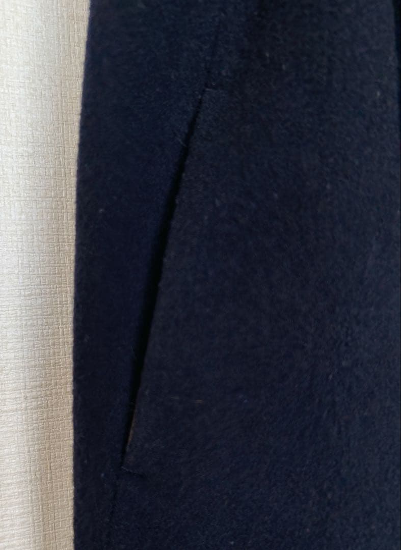 とら【美品 】パラスパレス フード付コート ネイビー