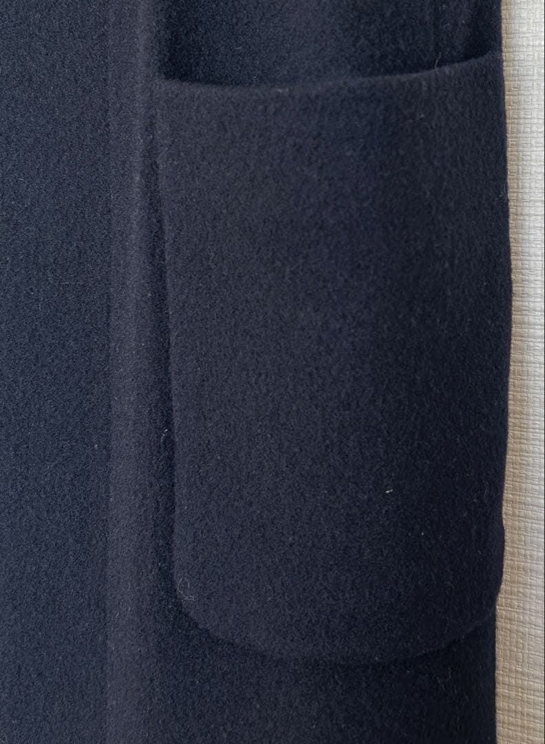 とら【美品 】パラスパレス フード付コート ネイビー