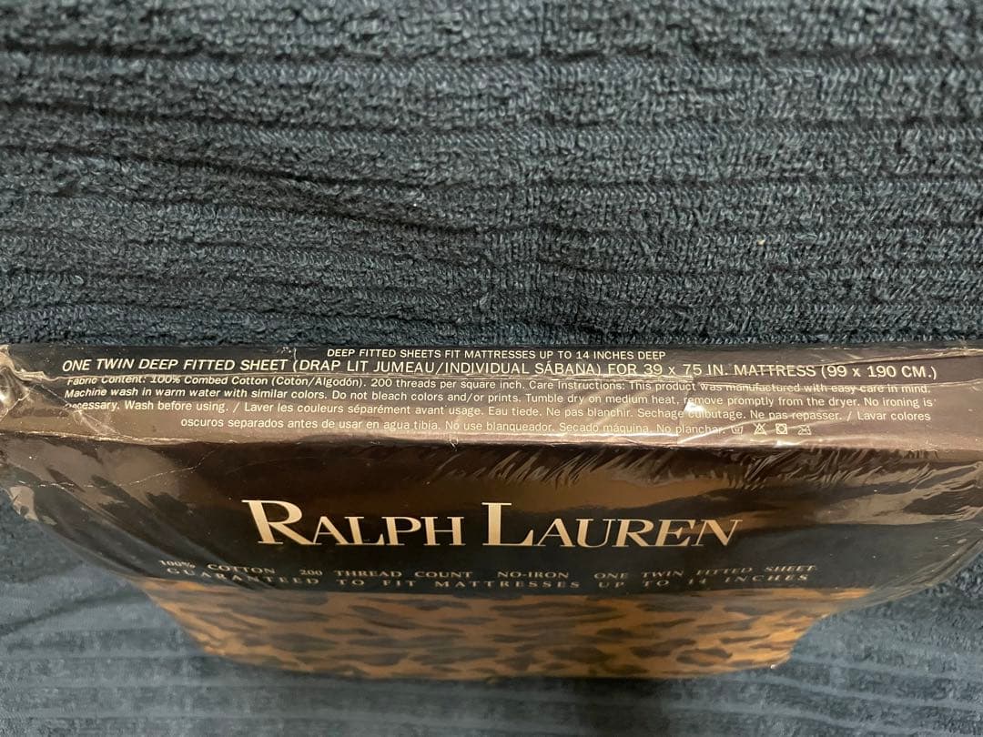 【未使用品】 「ラルフローレン ヒョウ柄シーツ」 RALPH LAUREN