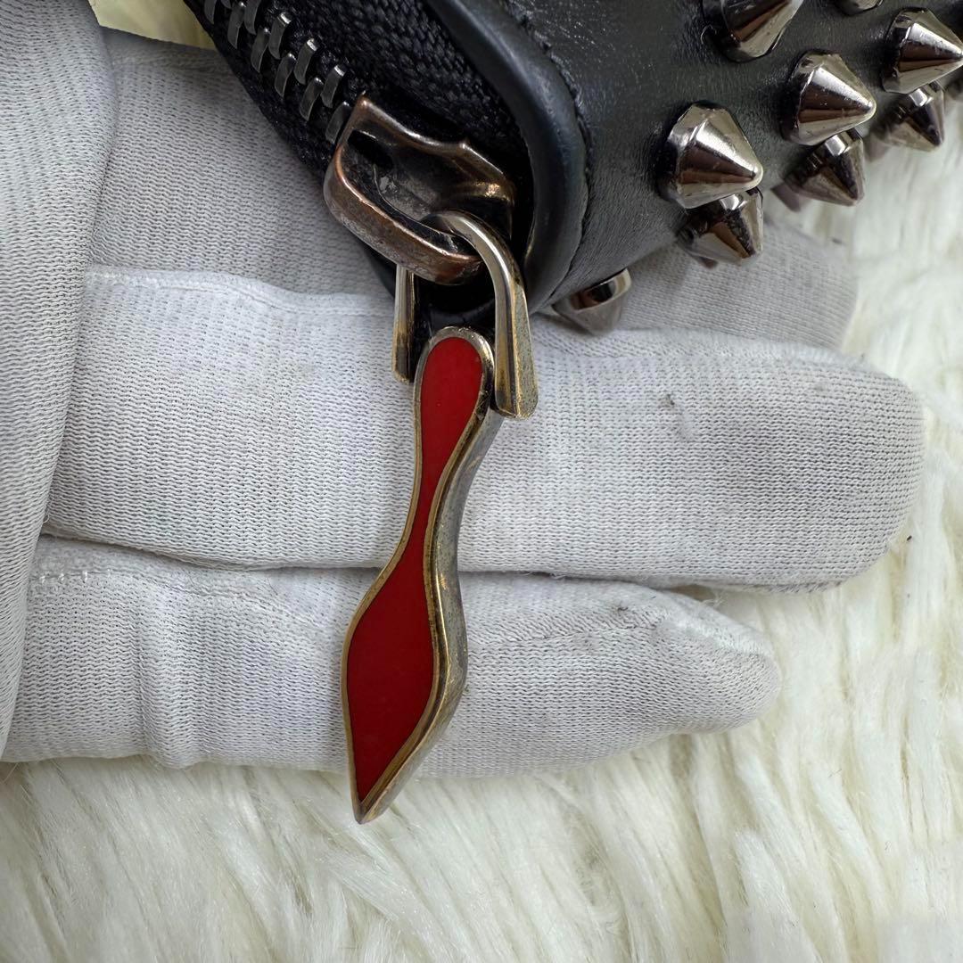 ✨美品✨ ルブタン 長財布 パネトーネ ラウンドジップ　ブラック　レザー