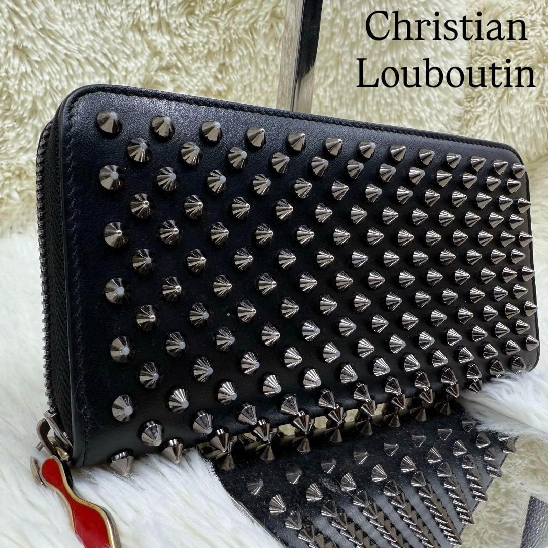 ✨美品✨ ルブタン 長財布 パネトーネ ラウンドジップ　ブラック　レザー