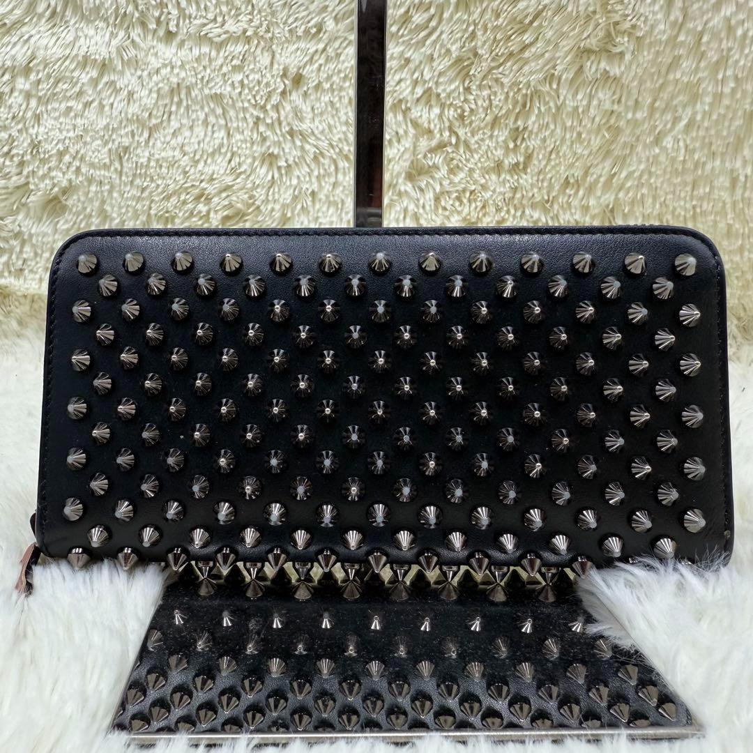 ✨美品✨ ルブタン 長財布 パネトーネ ラウンドジップ　ブラック　レザー