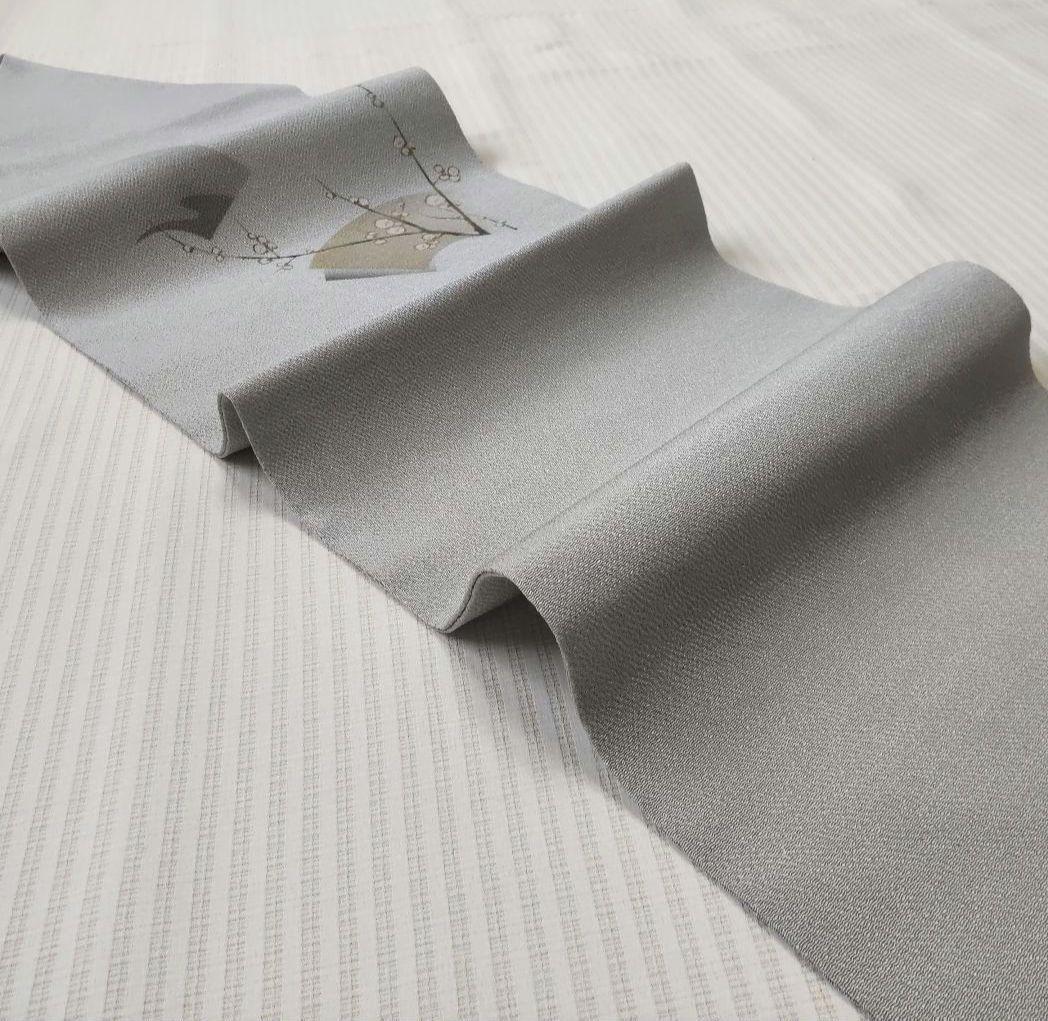 【名古屋帯】未使用品✣やわらかな春待ちの梅 ― 手描き 406cm