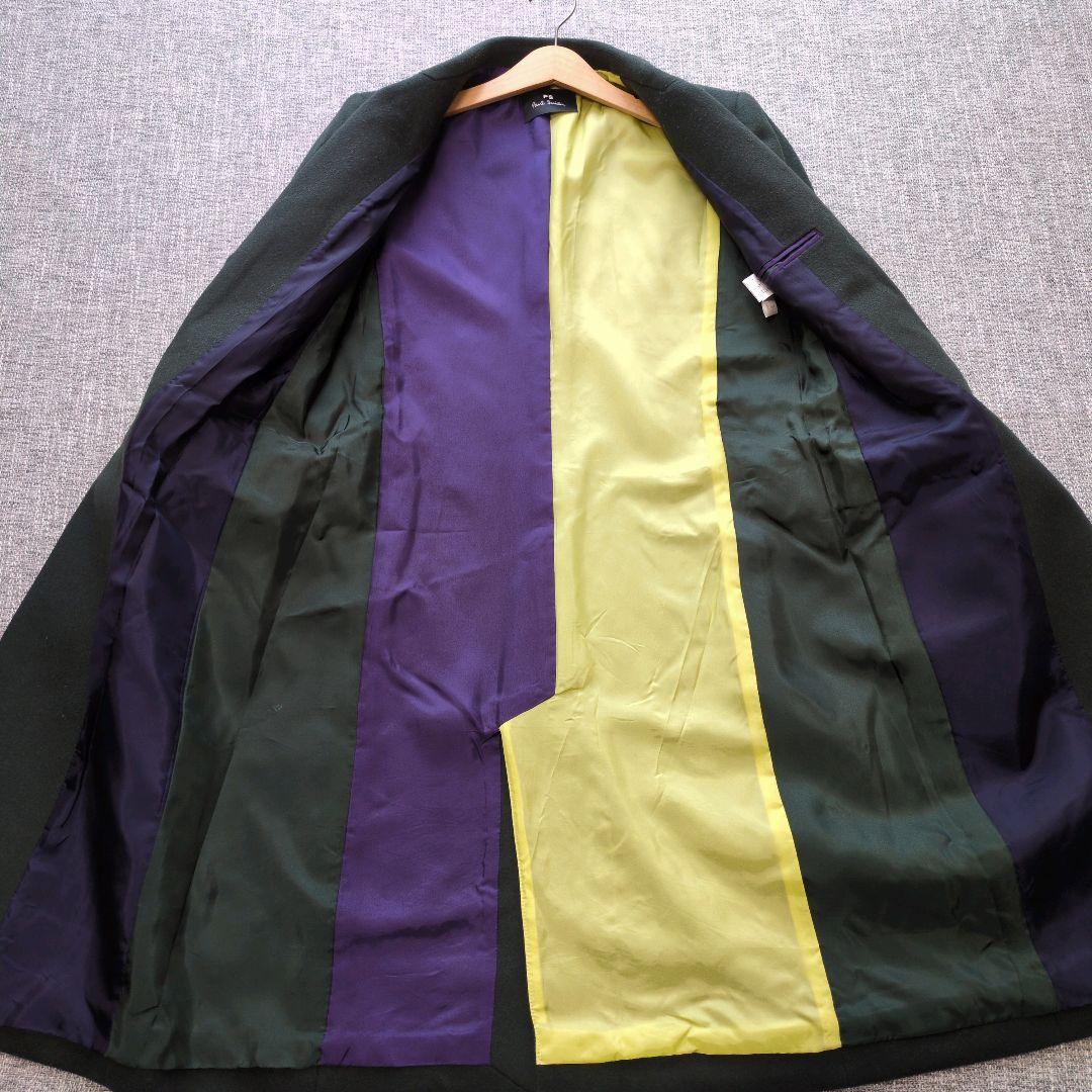 ポールスミス　近年モデル　ウール　チェスターコート　裏地マルチカラー　秋冬