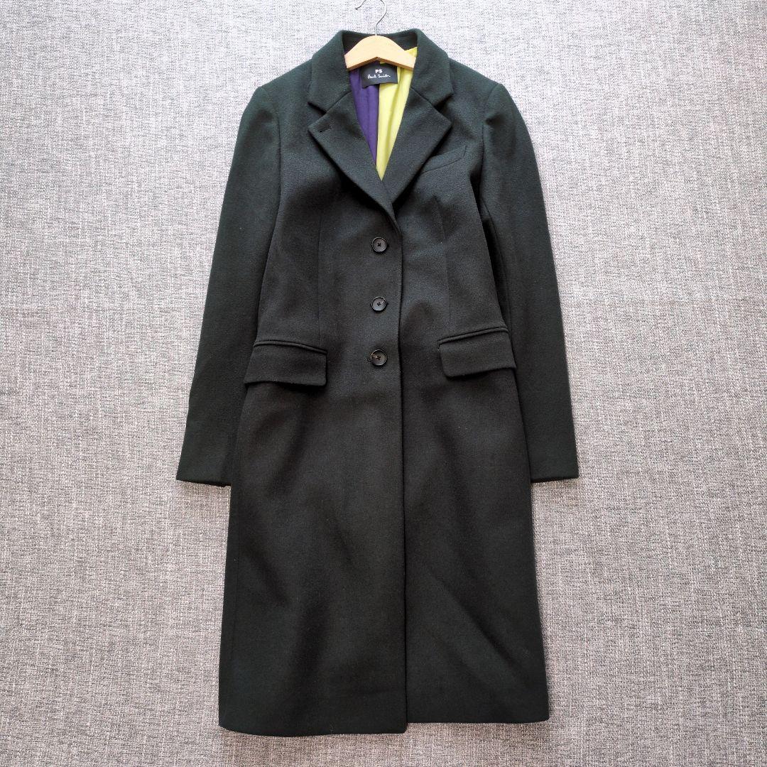 ポールスミス　近年モデル　ウール　チェスターコート　裏地マルチカラー　秋冬