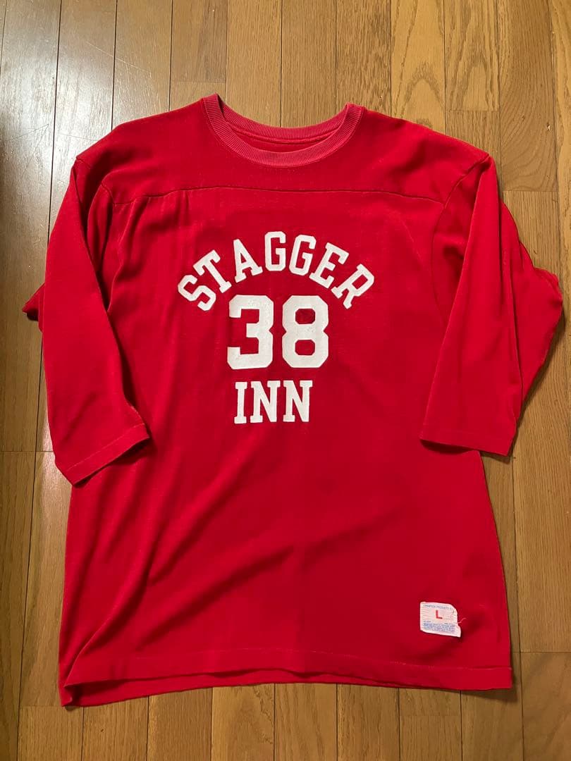 80s チャンピオンフットボールT vintage タタキタグＬ