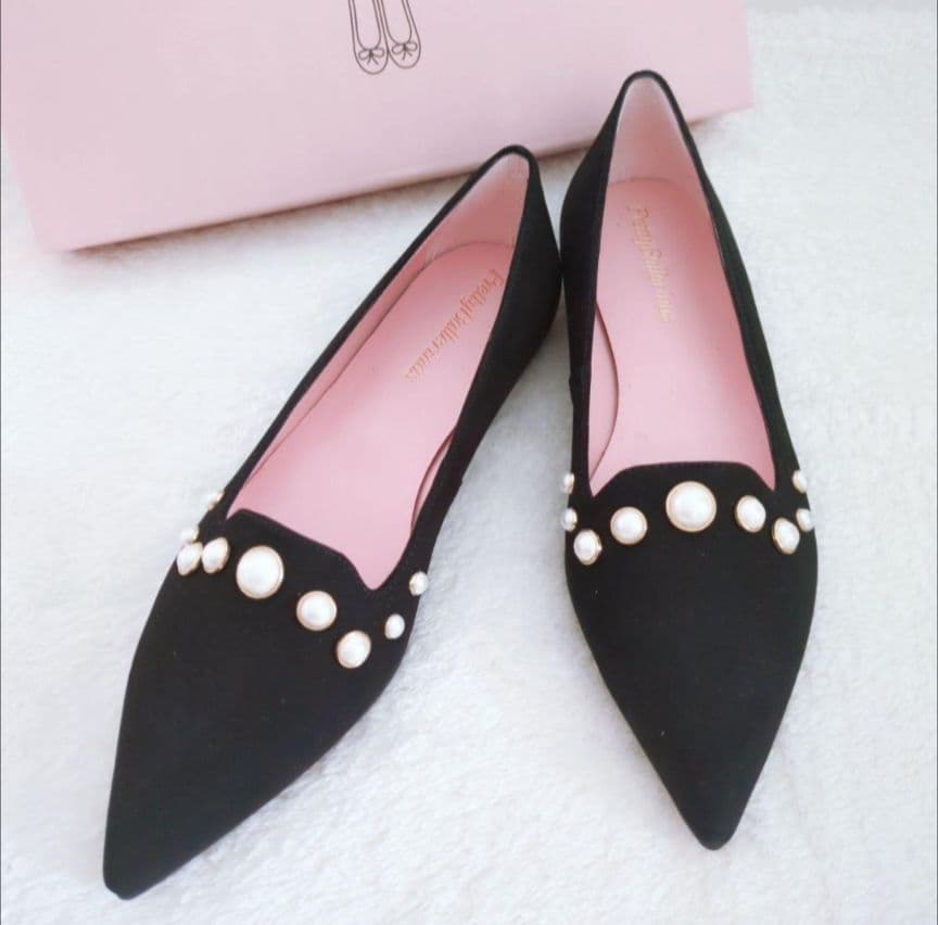 未使用 Pretty Ballerina フラットシューズ パール