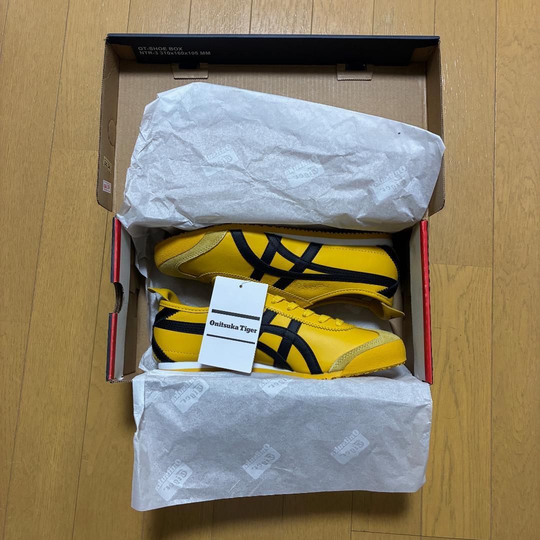 オニツカタイガー MEXICO 66 イエロー ブラック 25cm スニーカー