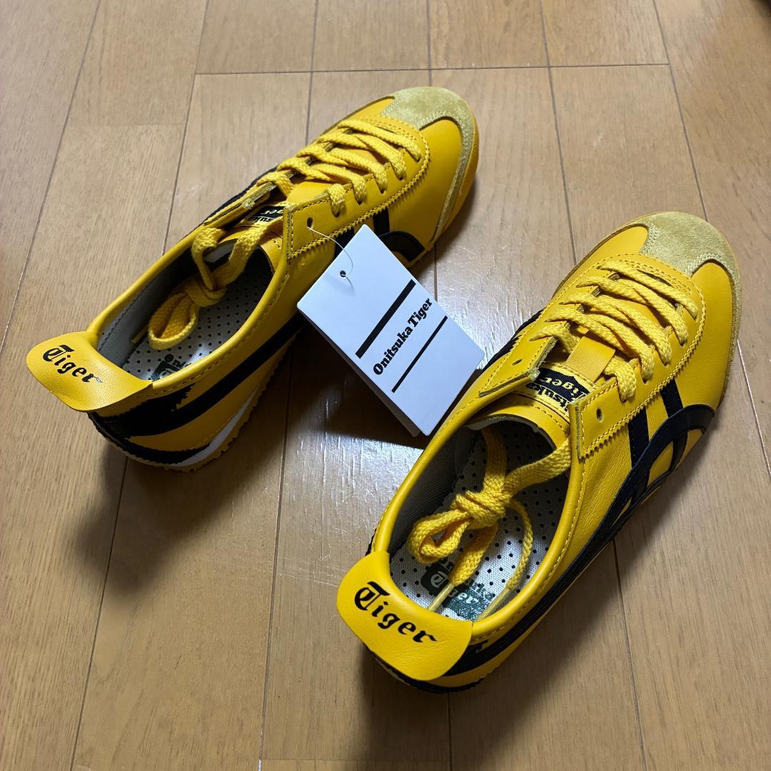 オニツカタイガー MEXICO 66 イエロー ブラック 25cm スニーカー