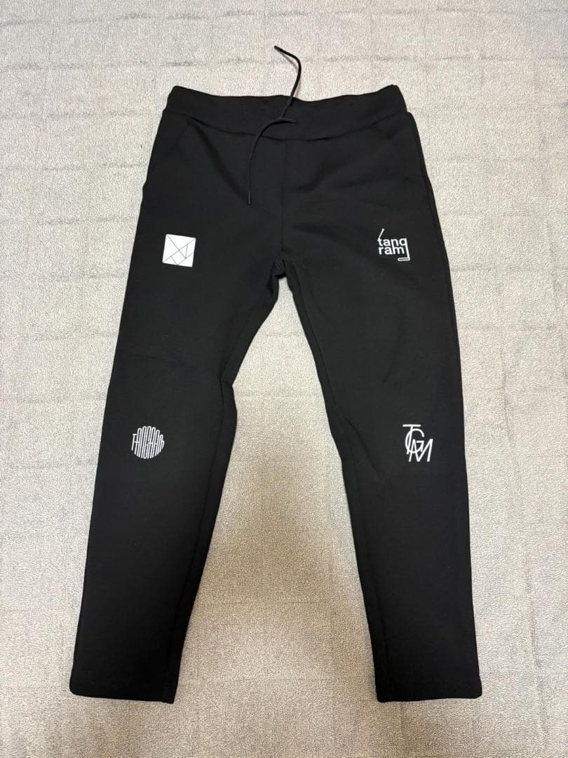 TANGRAMタングラム　セットアップ ダンボールニット　ブラック 上XL・下L