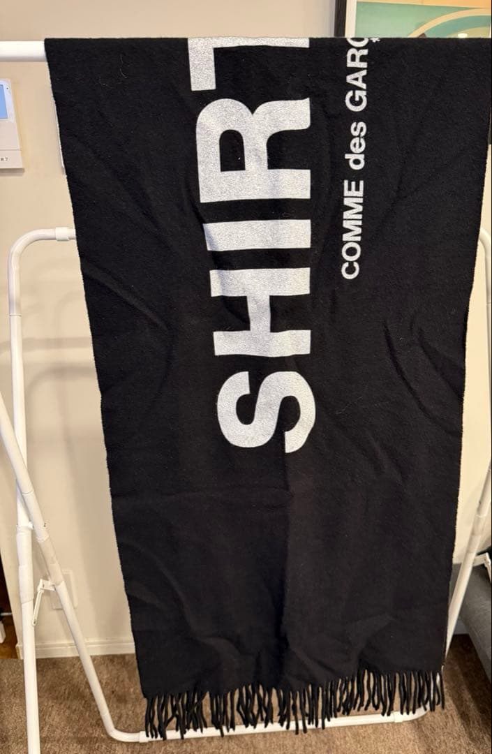 COMME des GARCONS SHIRT 黒ストール　マフラー