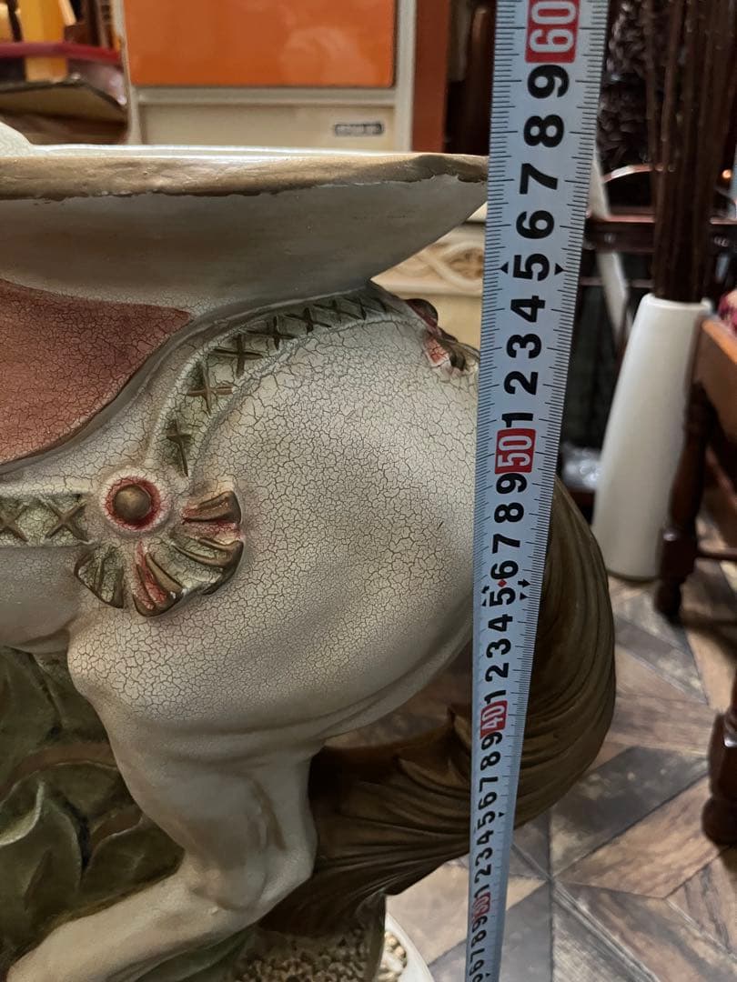 花台 アンティーク 馬 ロココ調 イタリア製　インテリア フラワースタンド