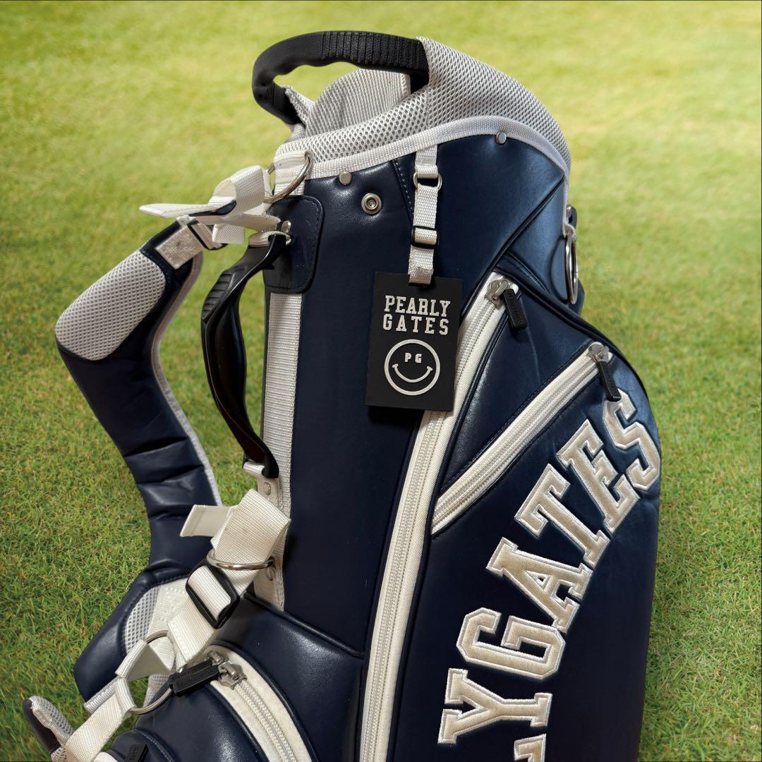 パーリーゲイツ　キャディバッグ　ネイビー　紺　ショルダー式　スタンド式　軽量
