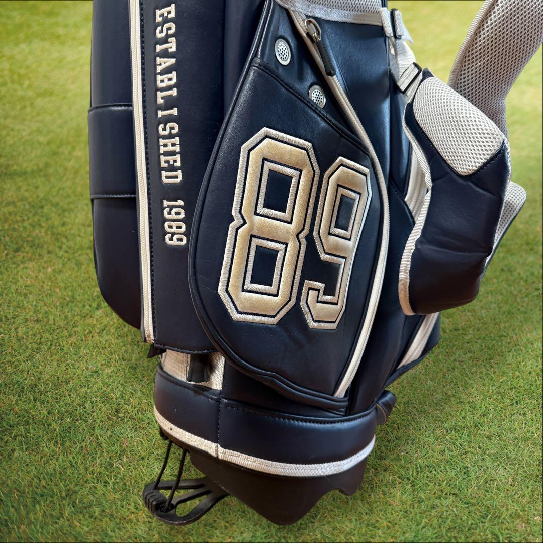 パーリーゲイツ　キャディバッグ　ネイビー　紺　ショルダー式　スタンド式　軽量