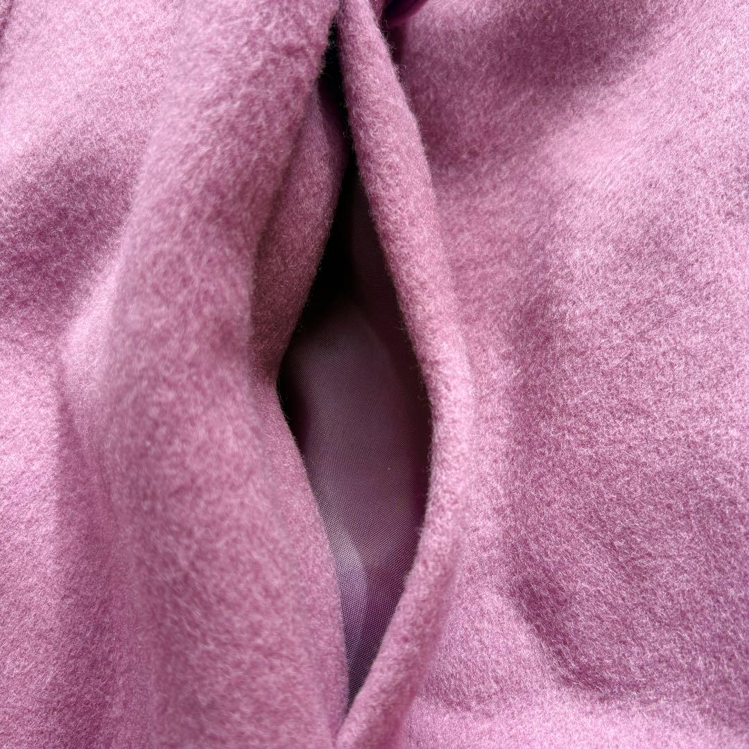 【美品】40リボン　裾バルーン　ウール　コート　エムズグレイシー　ダブルジップ