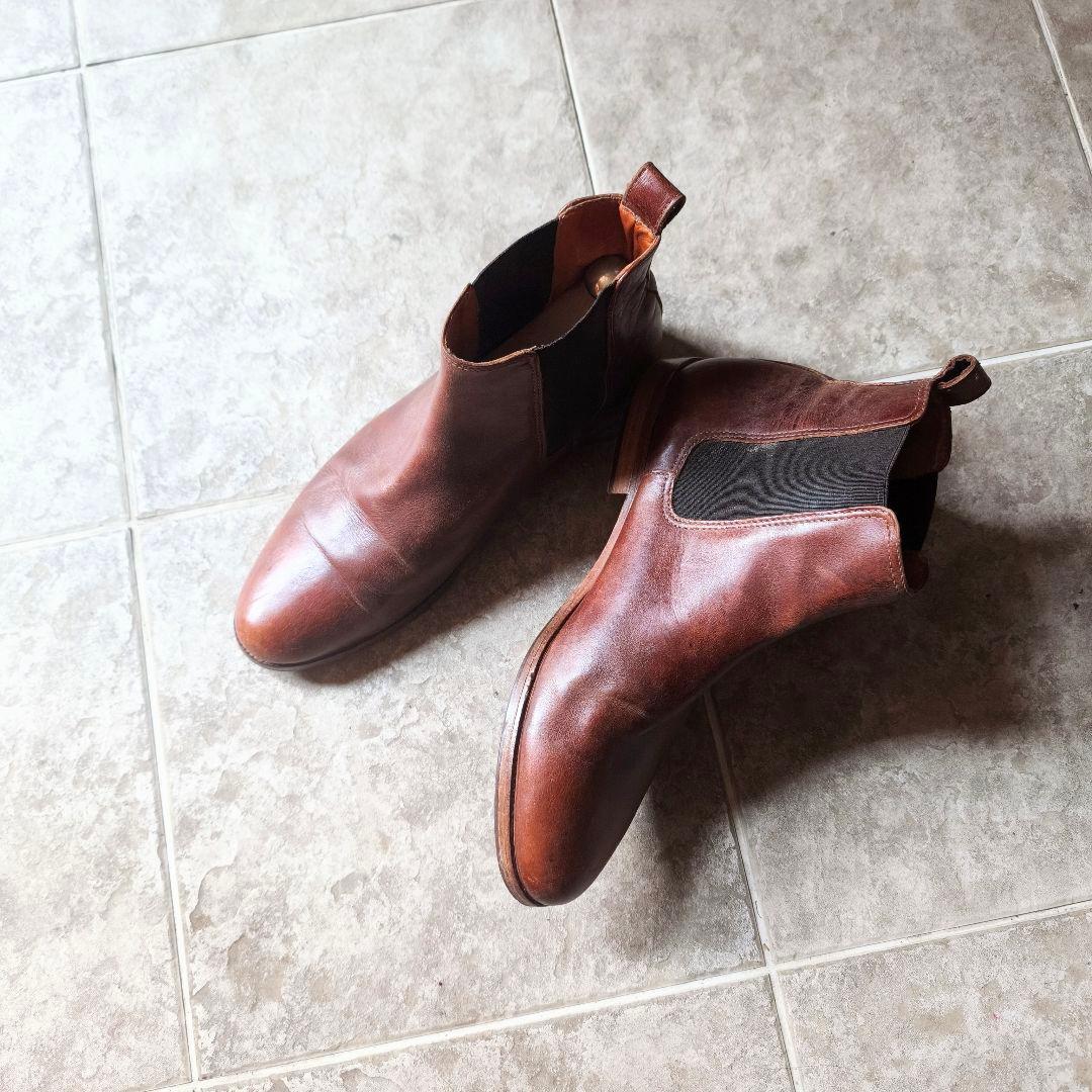 り*く様 フランス　bobbies　サイドゴアブーツ　43