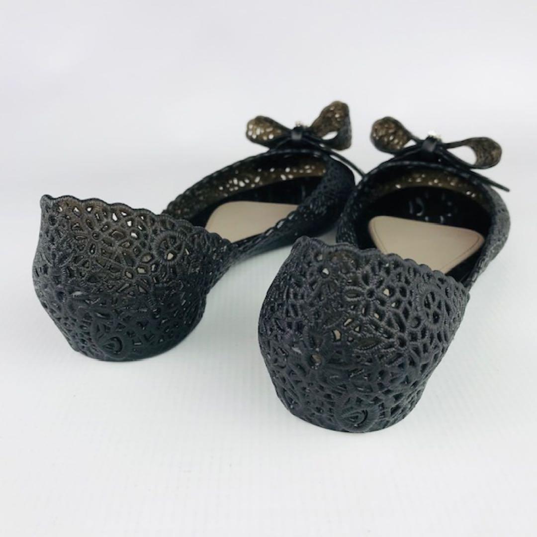 新品未使用★サルヴァトーレフェラガモ・メタルロゴ ラバー フラットシューズ(6)